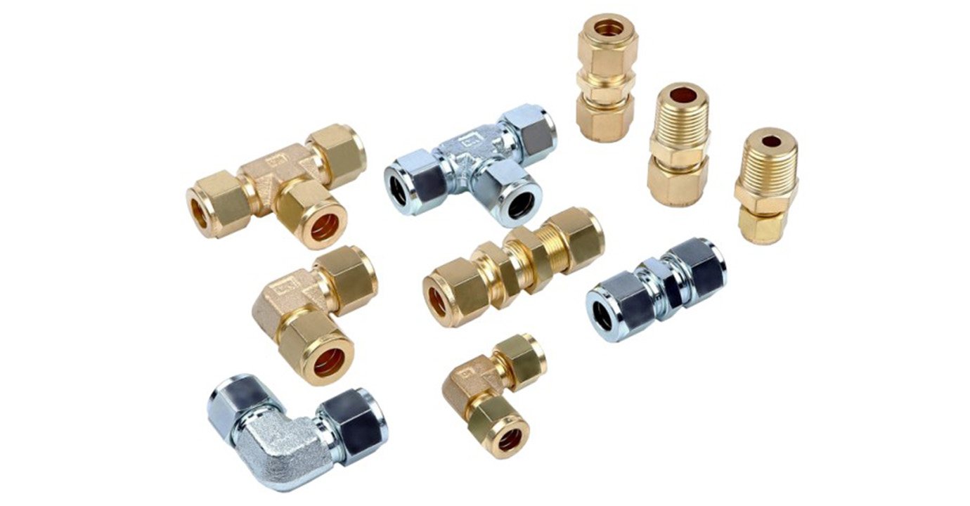 Photo of brass and carbon tube fittings