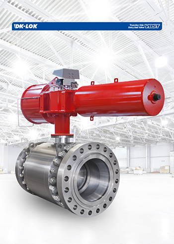 catalog page of trunnion side entry ball valve vbst