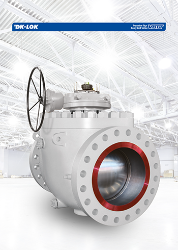 catalog page of trunnion top entry ball valve vbtt