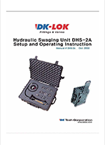 catalog page for hydraulic swaging unit